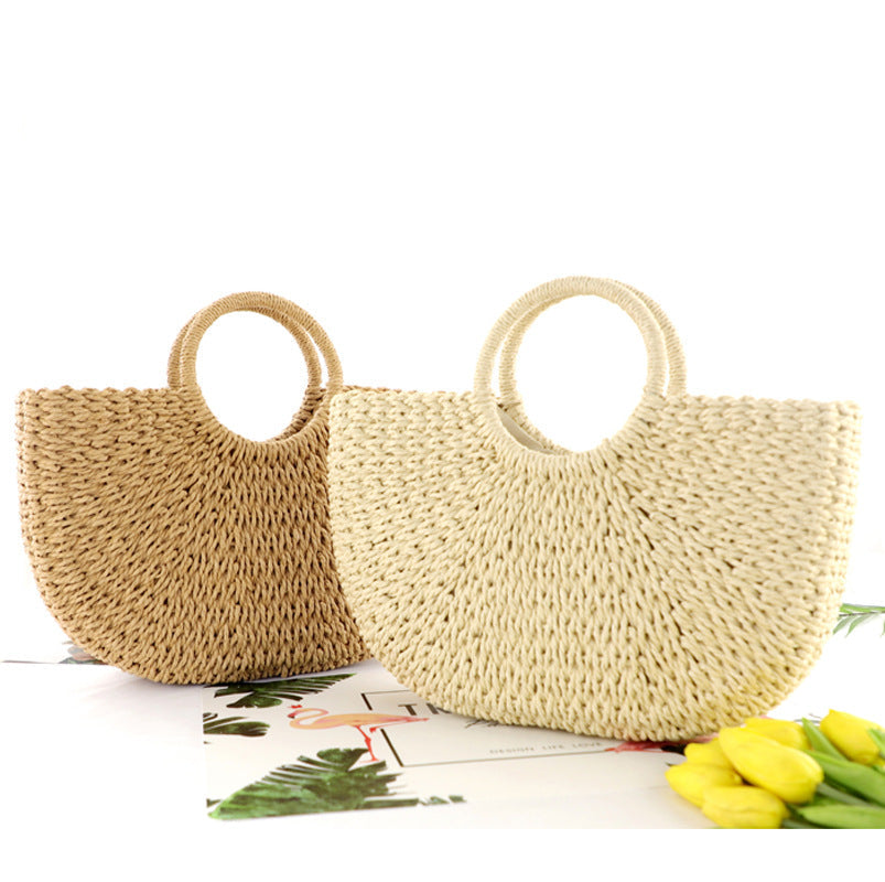 Large Straw Beach Bag
