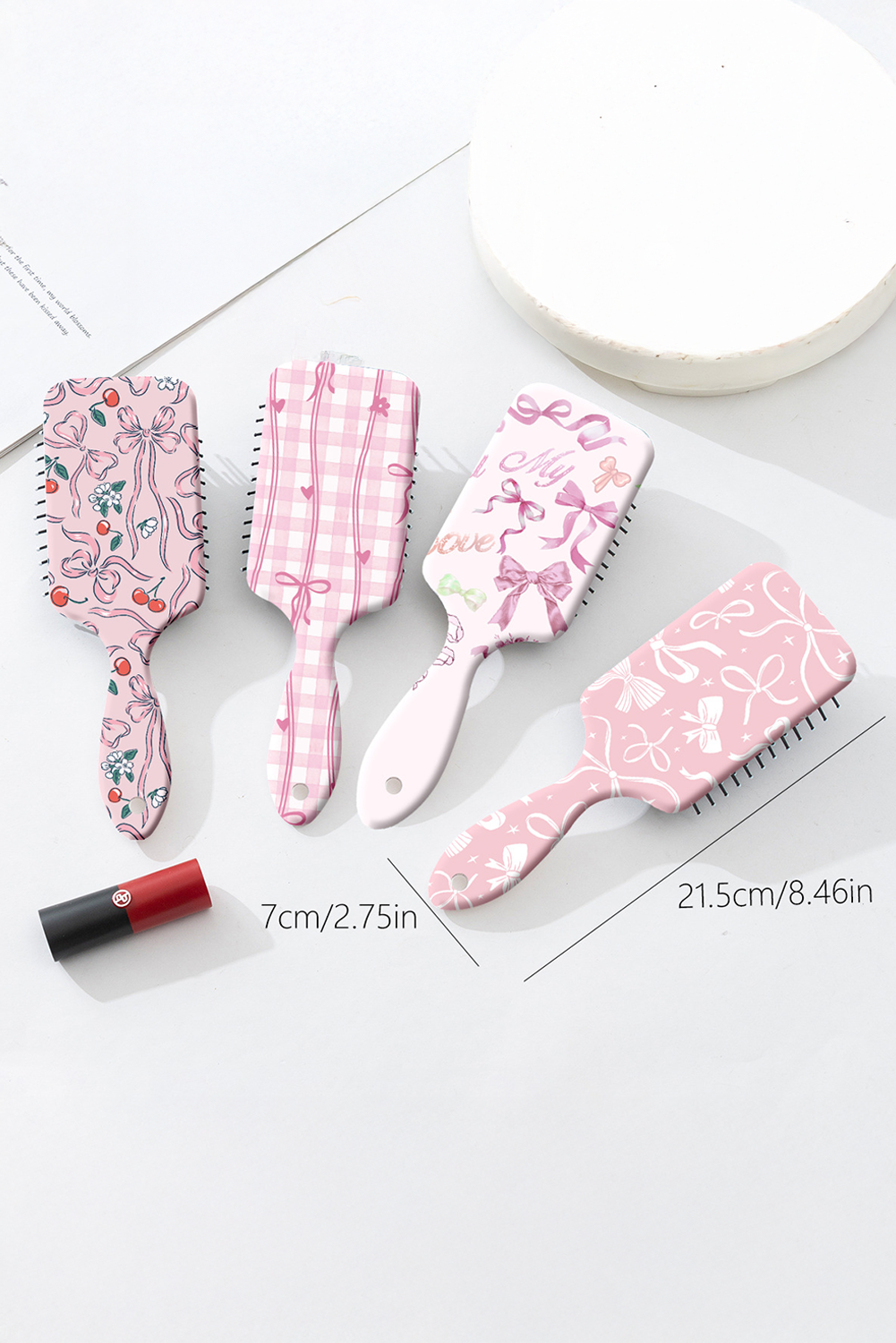 Bow Print Anti-Static Air Cushion Comb（moq 3)