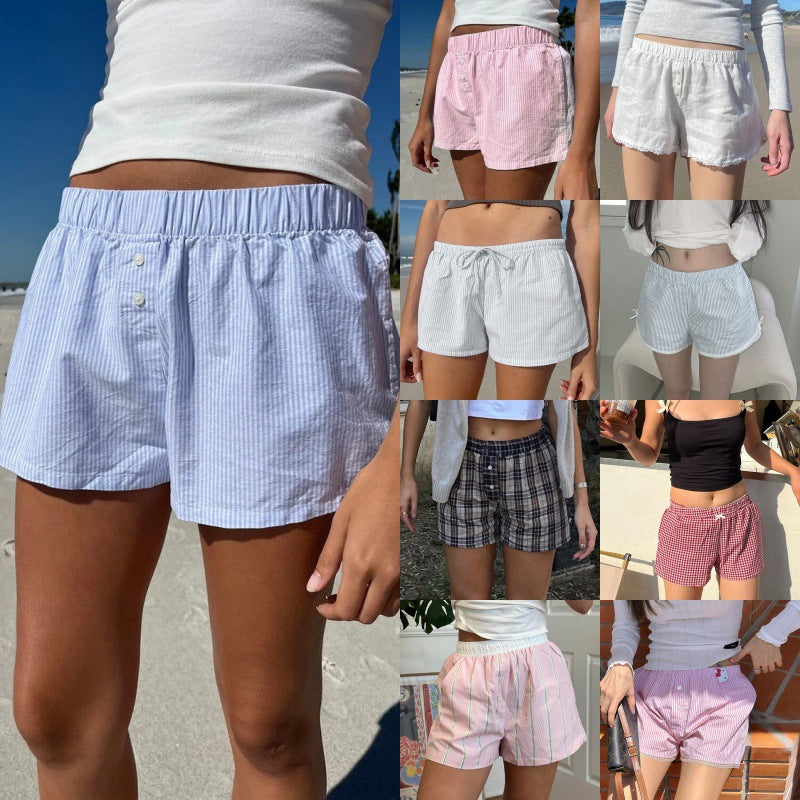 High Waist Button Shorts