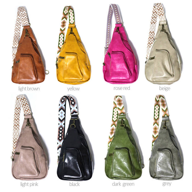 Preorder-Women Multi-Pocket Strap Chest Bag
