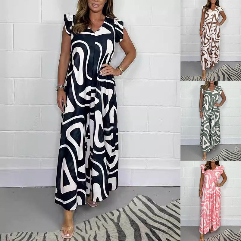Geometric Print Jumpsuit