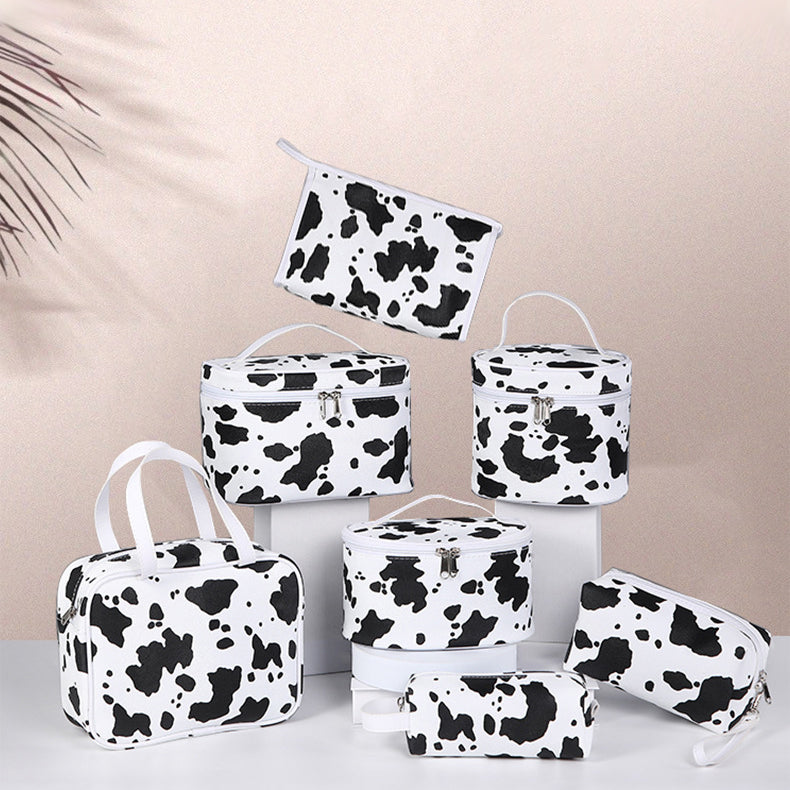 Cow Print Cosmetic Bag