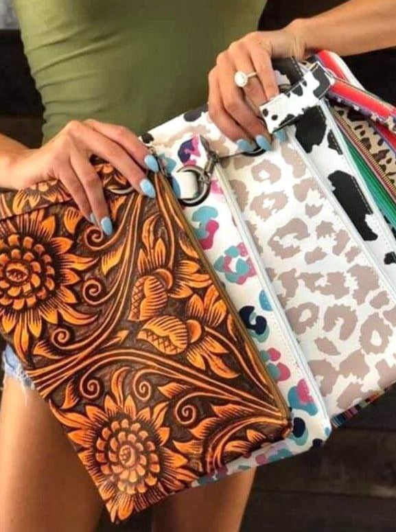 PU Cosmetic Bag Clutch Bag Wrist Bag