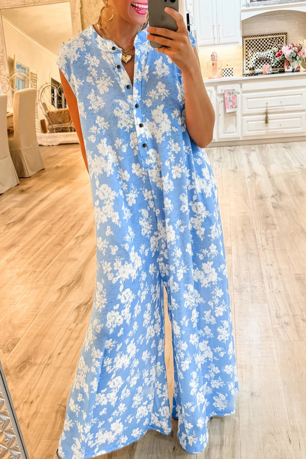Floral Wide Leg Jumpsuit