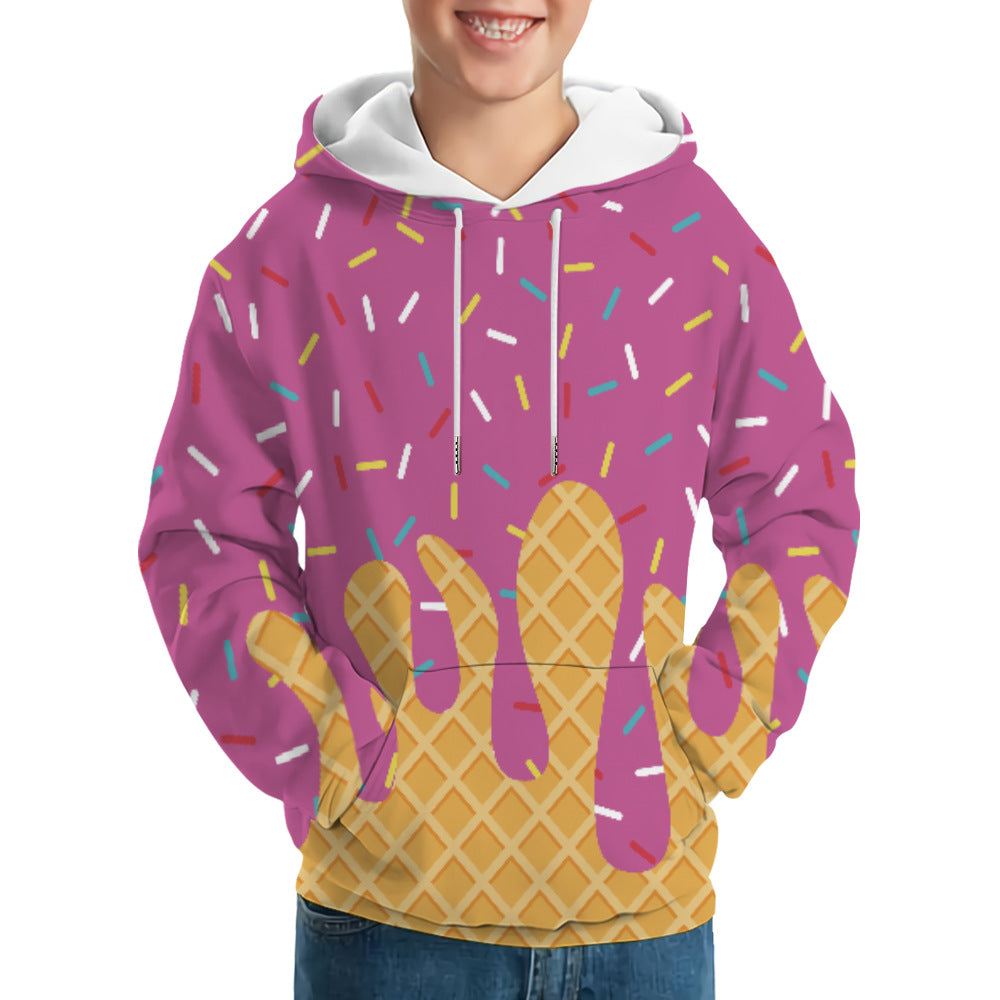 Kids/Youth Ice Cream Print Hoodie