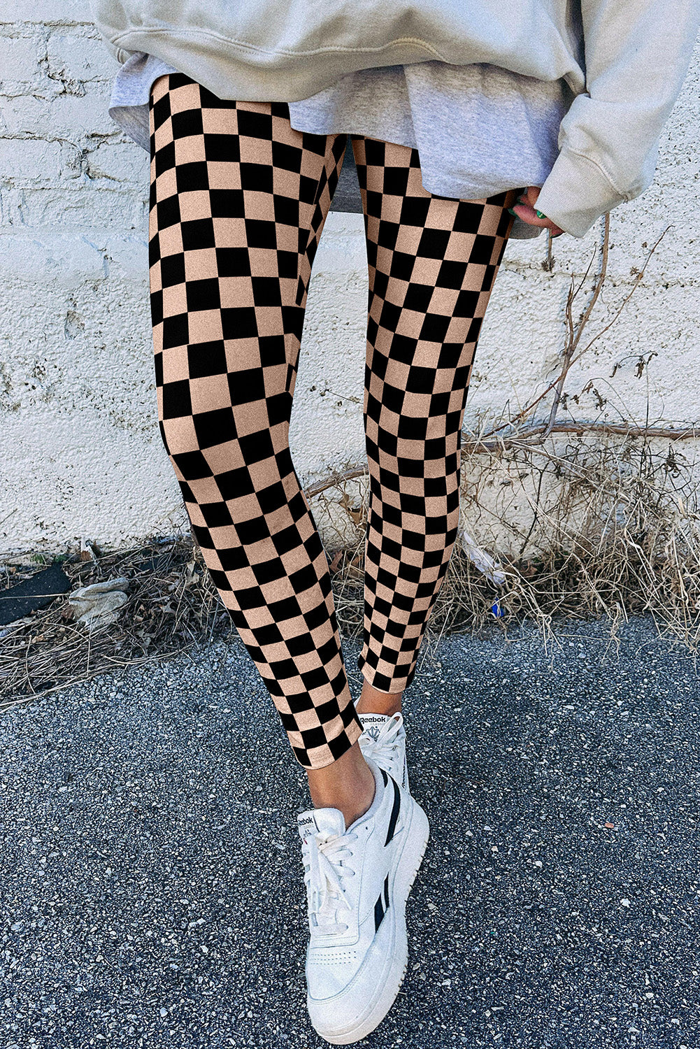 Checkered High Waist Leggings