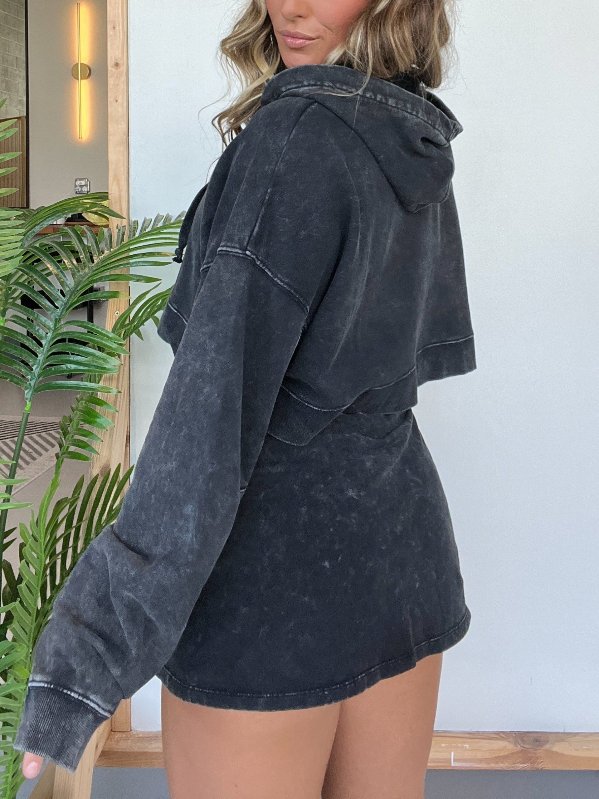 Washed Sweatshirt Hoodie + Skirt Set - Image 13