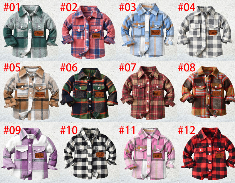 Kid Name Flannel Jacket