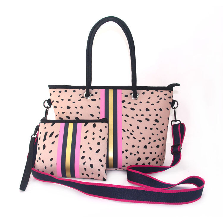 Ladies Portable Tote Bag Two Piece Set