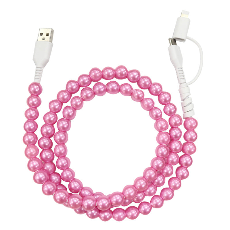 Beaded Data Line Mobile Charging Cable